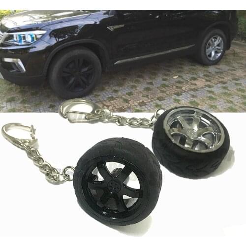 1pc Car Styling Keychain Car Tuning Wheel Rim jdm Key Ring Creative Keychain Racing Tires Key Holder