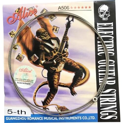10pcs Alice A506 Plated Steel Nickel A 5th Single Electric Guitar Strings .036 inch