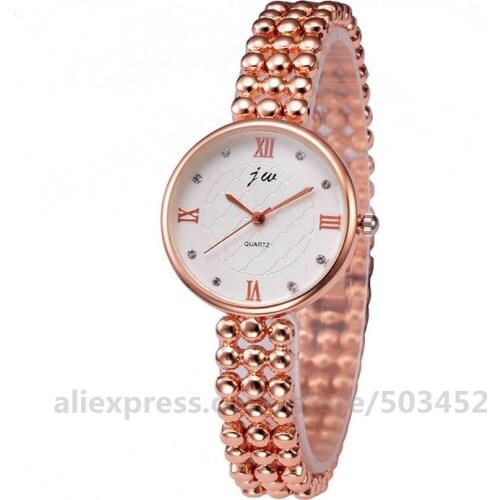 100pcs/lot jw 6033 Roman Numerals Bracelet Watch Luxury Lady Thin Belt Quartz Watch Cute Gift Watch Elegant Girlfriend Watch