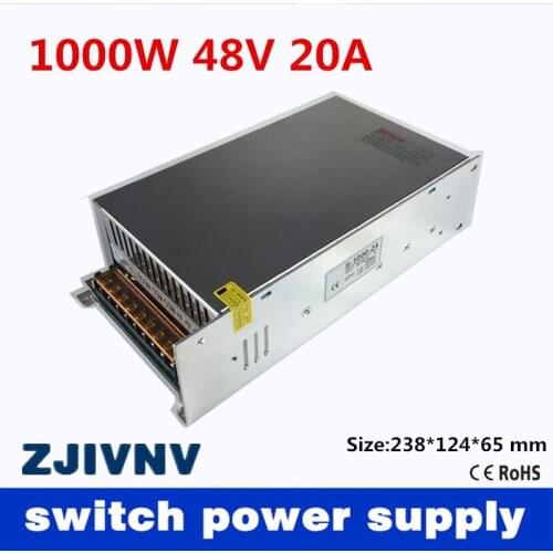 1000W 48V 20A Single Output Switching power supply Driver Transformers 110V or 220V AC to DC smps For CNC Machine DIY LED CCTV