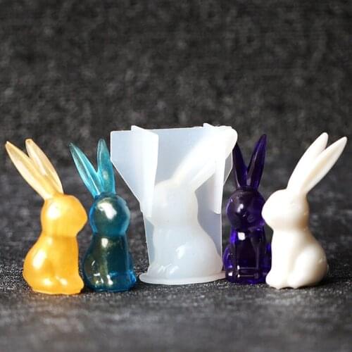 3D Easter Rabbit Silicone Cake Mold Cartoon Bear Home Diy Clay Mold Fondant Cake Decoration Accessories Baking Mold