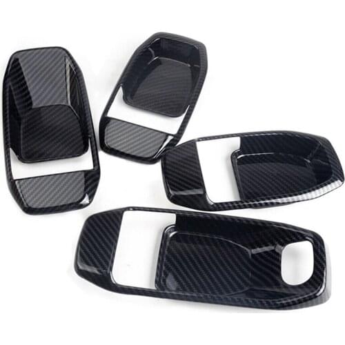 4Pcs Car Inner Door Handle Bowl Decor Covers Accessories for Jeep Wrangler JL 2018