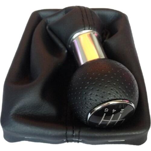 5 6 Speed Car Shift Gear Knob With Gaitor For Audi A4L 08-13/ A4/ A4Q08-12/ A5CA10-11/ AQ5 09-12/ A5CO08-11