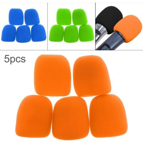 5pcs Universal Thickened Washable and Breathable Microphone Accessories Foam Cover Handheld Microphone Cover for KTV DJ