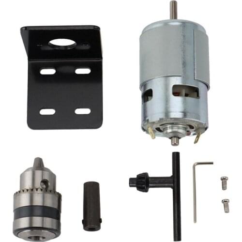 775 Motor DC 12V Lathe Press 775 Motor With Miniature Hand Drill Chuck And Mounting Bracket