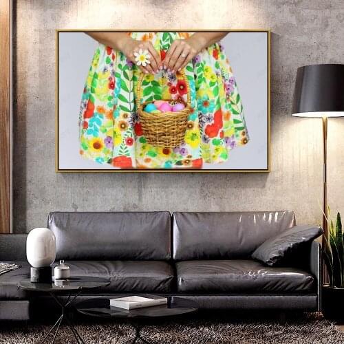 Artcozy Oil Canvas Painting easter_egg_hunt For Home Decoration Wall Art