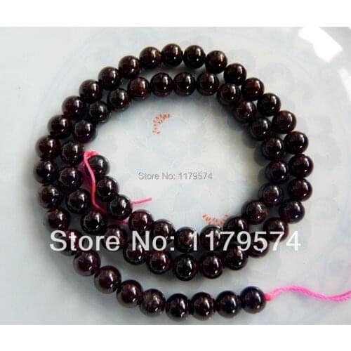 Free shipping wholesale and retail Beautiful 6mm Natural Garnet Round Jaspers Loose Beads 15" WJ208