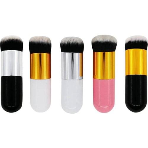 Chubby Pier Foundation Brush Liquid BB Cream Makeup Brushes Professional Portable Small Round Head Cosmetic Beauty Tools