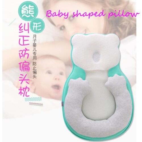 Baby Anti-roll Pillow Newborn Prevent Flat Head Infant Sleep Positioner Cushion for Toddler Baby Crib Cradle Cot Nest Bassinet