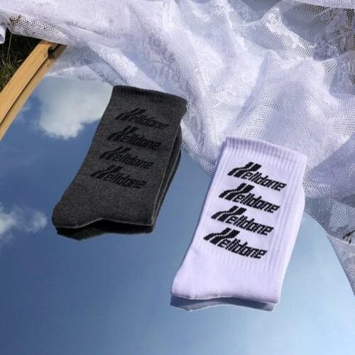 Korean trendy brand WE11DONE barrage big letter socks for men and women, simple fashion wild casual sports couple socks