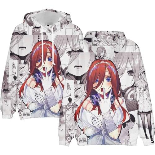 Hot Autumn 3D The Quintessential Quintuplets Hoodies Women Men Sweatshirts Fashion Hip Hop Girls Casual Comic Pullovers Outwear