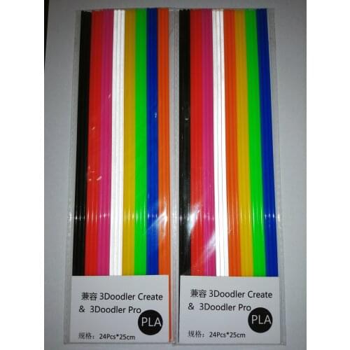 Hot sales PLA 3.0MM Straight line 25CM/pcs Compatible with Doodler create+ and Pro 3D printing pen