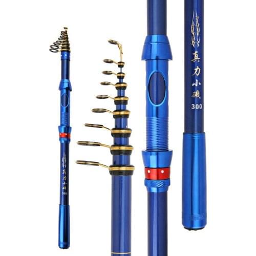 Mini Short Section Rock Fishing Rod 1.8M 2.1M 2.4M 2.7M 3.0M Fishing Olta Pesca Carbon Fiber Super Hard Telescopic Fishing Canne