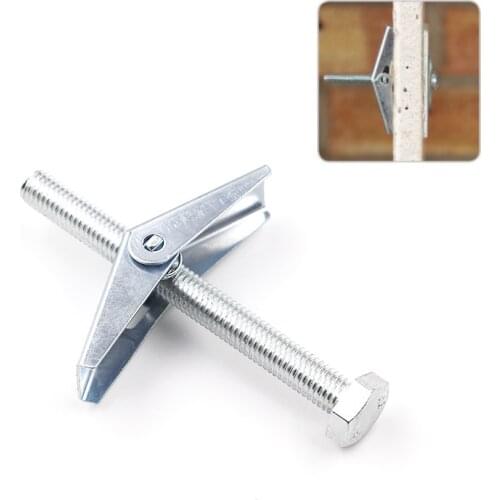 Strong spring toggle anchor screw set hollow drywall ceiling hook Fastener Plasterboard fixing clamp curtain installation tool