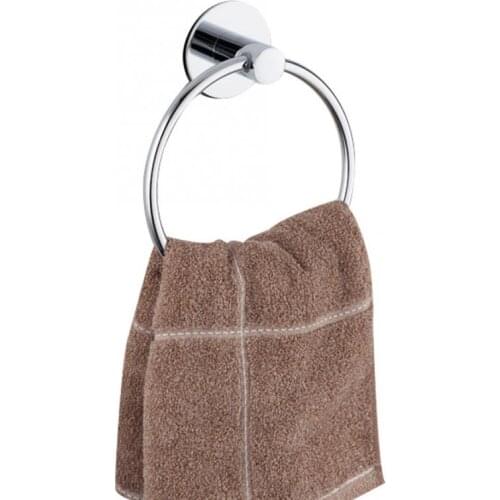 Wall-Mounted Towel Ring Bathroom Wall Mounted Punch-free Towel Ring Rack Storage Shelf Accessory Portable Towel Racks