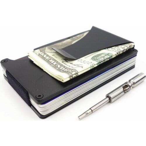 2020 New Fashion ID Credit Card Holder Travel Mini RFID Wallet Men Slim Business Card Case Male Money Clip Small Wallets