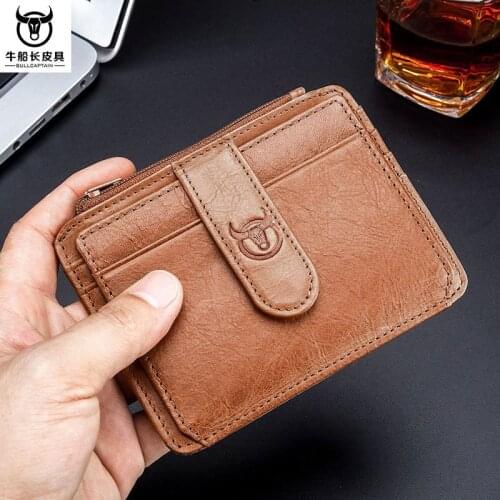First Layer Cowhide Mens Multi-card Business Card Holder Business Bank Credit Card Bag Coin Purse