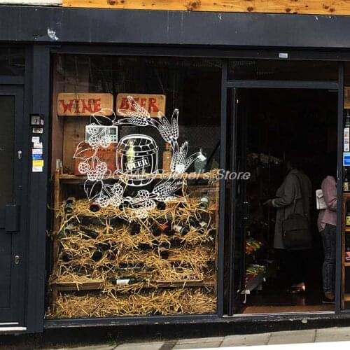 Beer Shop Sticker Always Fresh Vintage Shop Decor Sign Retro Bar Pub Poster Decal Vivyl Customized