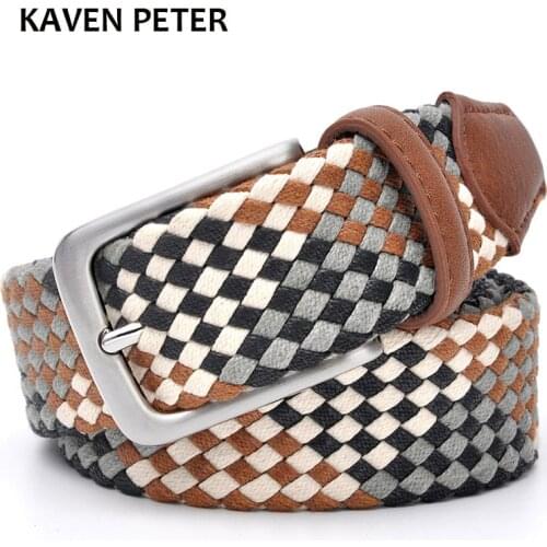 Braided Belt For Lover Men Belt 3.5 cm Women Belts 3.0 cm Without Holes Cotton Weave Pipe Strong Belts From 23" to 60"