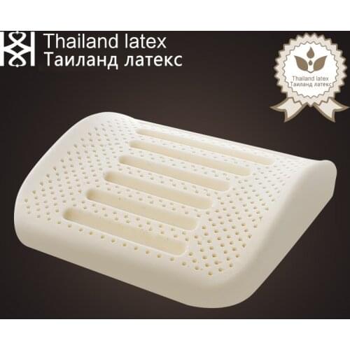 Thai Natural Latex 40x35x10x10cm Lumbar Brace Back Support Cushion for Car Seat Office Chair Orthopedic Memory Lumbar Pillow