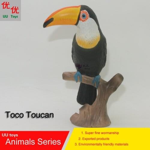 Hot toys:Toco Toucan bird simulation model Animals kids toys children educational props