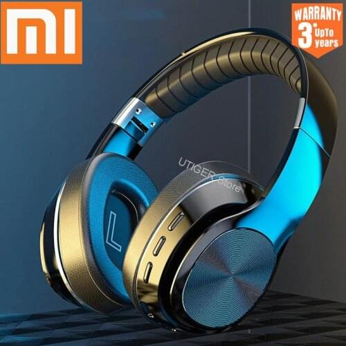 Xiaomi HiFi Foldable Headset Wireless Headphones Bluetooth Support TF Card/FM Radio/Bluetooth AUX Stereo Headset With Mic Deep
