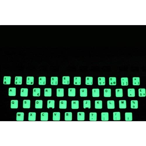 Luminous Waterproof Russian Language Keyboard Stickers Protective Film Layout With Button Letters Alphabet For Computer