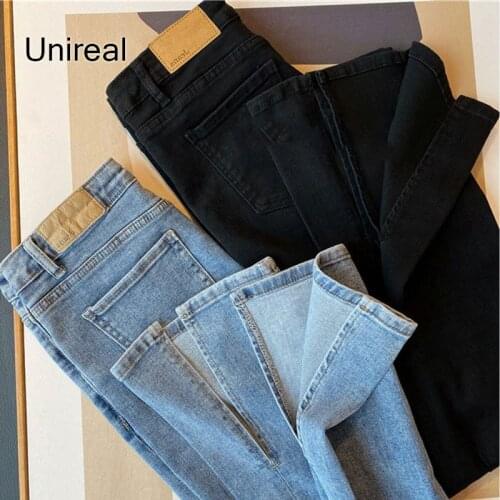 Женские джинсы клеш Unireal China At AliExpress