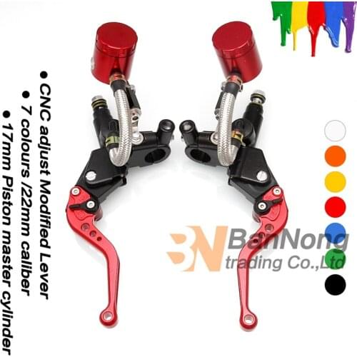 7/8" 22mm Universal Adjustable Motorcycle Brake Clutch Master Cylinder Reservoir For Honda Suzuki Kawasaki Yamaha KTM ATV Street