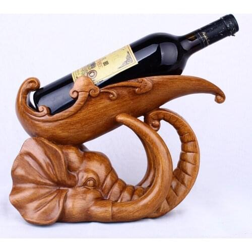 Synthetic resin European elephant head wine rack, beautiful and practical, creative wine cabinet decoration