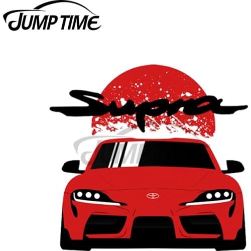 Jump Time 13 x 9.7cm For New Toyota Supra JDM Logo Personality Creative Car Stickers Vinyl Material Decal Car Accessories Decor