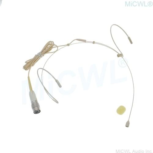 High Quality Double Ear Headset Face Microphone For Audio-Technica ATW Series BeltPack Wireless Hirose 4Pin Plugs