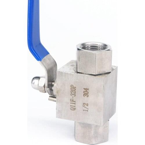 4500 PSI 1/2" BSP Female 304 Stainless Steel Shut Off Ball Valve Water Gas Oil High Pressure