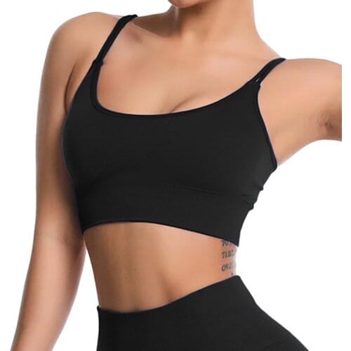 Women Shockproof Bras Wireless Outdoor Tops Breathable Beauty Back Bras With Padded Elastic Gym Bras High Impact Sports Vests