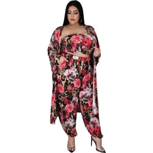 2021 Dashiki Traditional African Clothing 3 Piece Set Women Africaine Print Bodycon Tops Coat And Pants Sets African Clothes