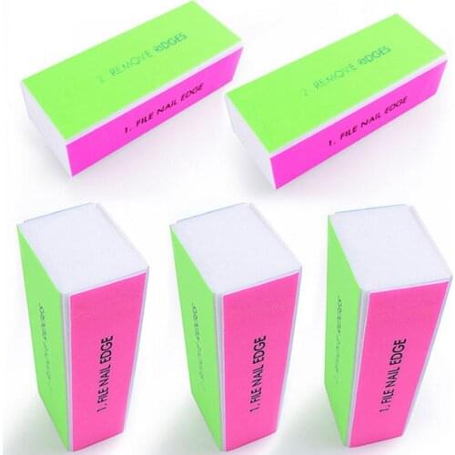 10 Pcs/lot 4-Steps Nail Buffer File Grinding Sanding Polishing Block Buffing Colorful Nail File Pedicure Care Nail Art Tools Set