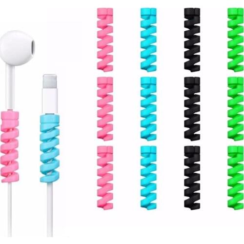 2pcs Cable protector For iphone Samsung Android USB Charging Earphone Case Cover Data Line Silicone Bobbin winder