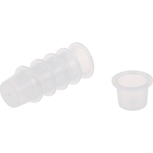 200 Plastic Medium Tattoo Ink Cups Caps Holder Supplies