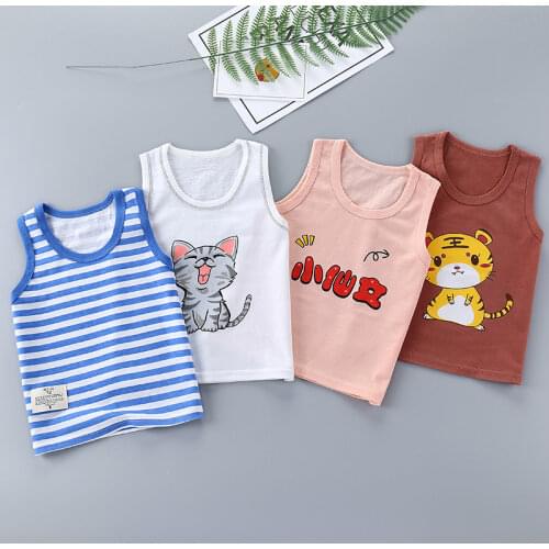 2020 Summer Children T Shirts Cartoon Tops For Kids Cotton Toddler Undershirts Girls T-shirt Boys Underwear Clothing