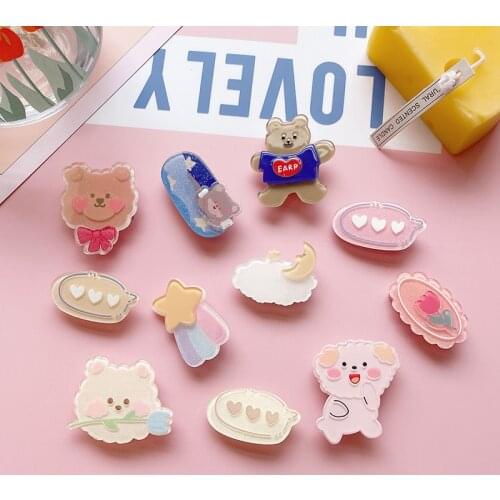 3/6pcs/set 2021 New Cute Bear Girls Hair Accessories Hair Clips for Women Sweet Korean Hair Accessories Fashion Hair Bows