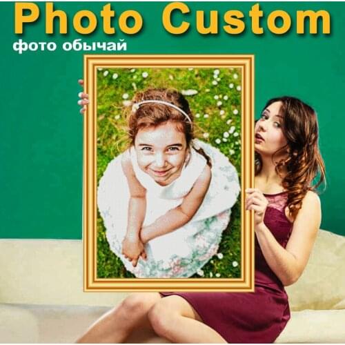 5D DIY Rhinestone Diamond Embroidery Picture Photo Customized Diamond Painting 3D Cross Stitch Home Wedding Decoration