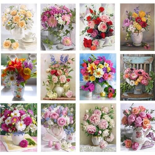 5D DIY Full Diamond Painting Flowers Embroidery Cross Stitch Mosaic Home Decoration Wall Decor Handmade Gift