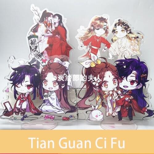 Anime Tian Guan Ci Fu Hua Cheng Xie Lian Stand Figure Model Plate Acrylic Student Cosplay Desktop Decor Toy Collection Xmas Gift