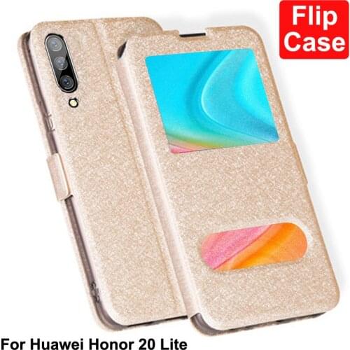 Open Window flip case For Huawei Honor 20 Lite Case Leather phone cases For Huawei Honor20 Lite shell Honor20Lite back cover