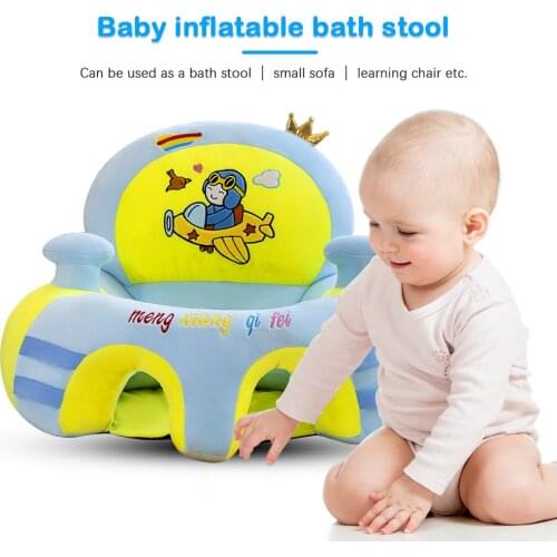 Sofa Seats Cover Kid Baby Support Cushion Feeding Chair Cartoon No Filling Plush Chair Feeding Seat Skin for Toddler Nest