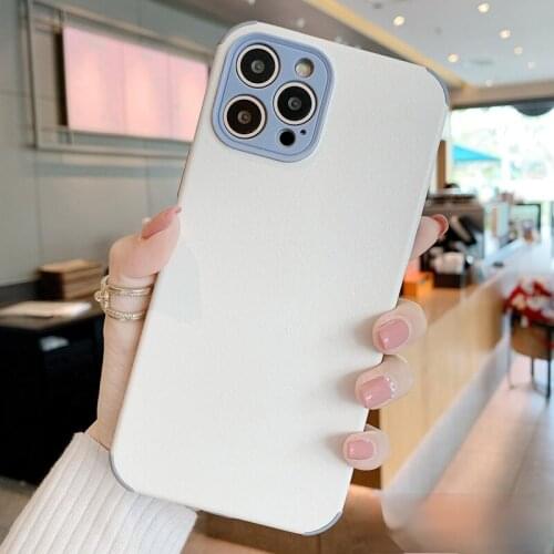 Camera Lens Protection Solid Color Phone Case for IPhone 12 Pro Max 11 7 8 Plus 6s SE X Xs Max XR Shockproof Back Cover for Men