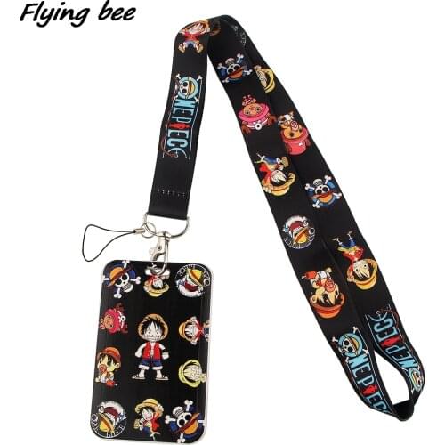Flyingbee X1613 Anime Boy Pirate Lanyard Card Holder Student Hanging Neck Mobile Phone Lanyard Badge Subway Access Card Holder