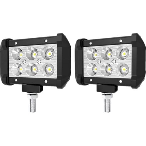 2Pc 4INCH 18W LED Work Light Bar 4WD Off Road SPOT Pods Fog Lamp 4X4 Pickup ATV SUV Driving Lamp