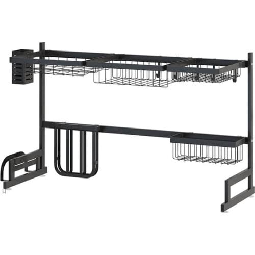 Kitchen Shelf Organizer Over Sink Dish Drying Rack Utensils Holder Bowl Dish Drainer Shelf Kitchen Storage Countertop Organizer