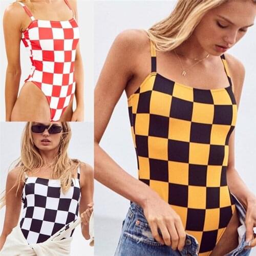 Summer Women Europe And The United States New Sexy Lattice Printed Ladies Swimsuit SP036 1